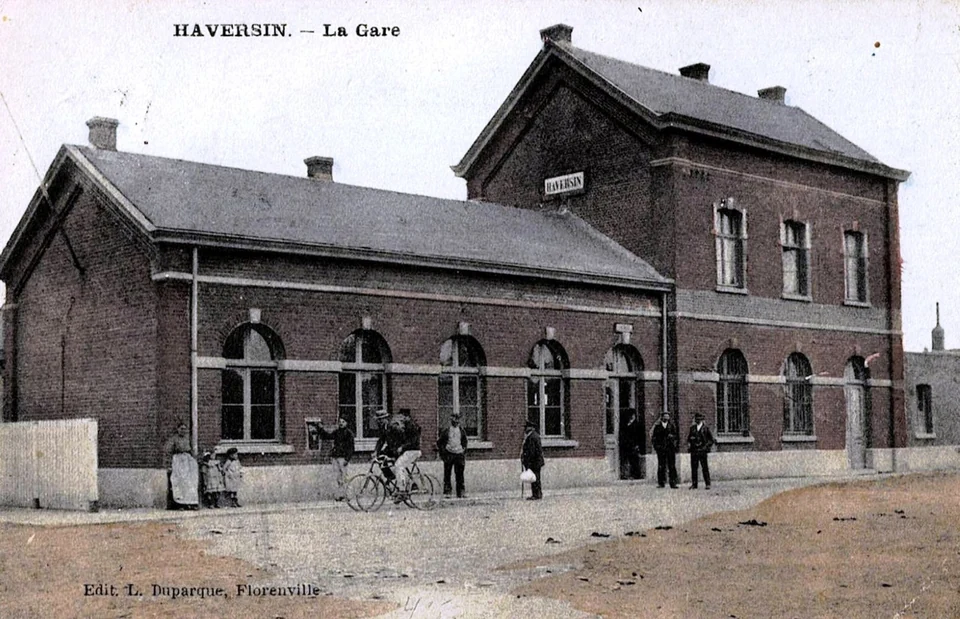 Carte postale ancienne de la gare d’Haversin, édition L. Duparque, Florenville